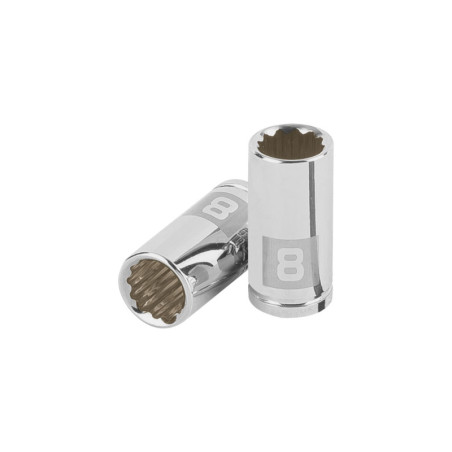 D-1408-BM Dado de 8 mm, 12 puntas, cuadro 1/4', Truper