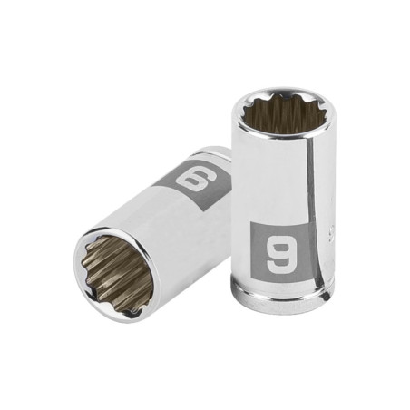 D-1409-BM Dado de 9 mm, 12 puntas, cuadro 1/4', Truper