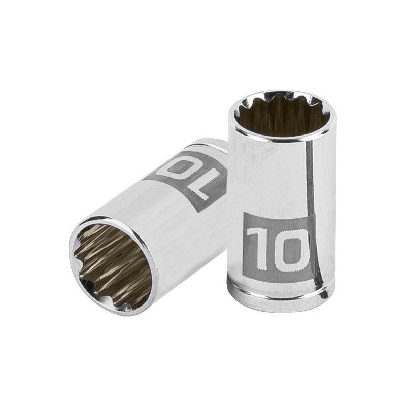 D-1410-BM Dado de 10 mm, 12 puntas, cuadro 1/4', Truper