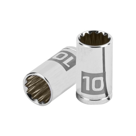 D-1410-BM Dado de 10 mm, 12 puntas, cuadro 1/4', Truper