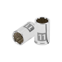 D-1411-BM Dado de 11 mm, 12 puntas, cuadro 1/4', Truper