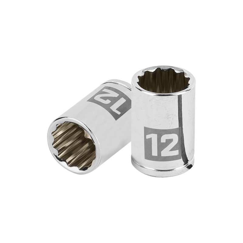 D-1412-BM Dado de 12 mm, 12 puntas, cuadro 1/4', Truper