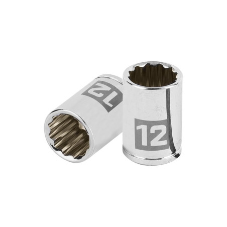 D-1412-BM Dado de 12 mm, 12 puntas, cuadro 1/4', Truper