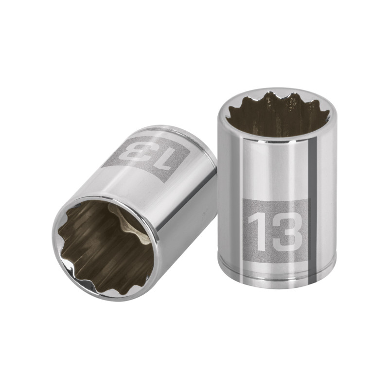 D-1413-BM Dado de 13 mm, 12 puntas, cuadro 1/4', Truper