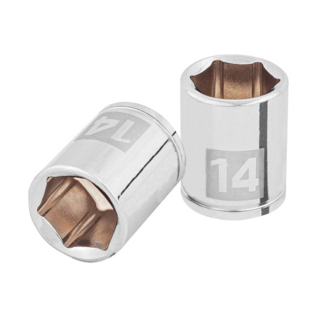 D-1414-M Dado de 14 mm, 6 puntas, cuadro 1/4', Truper