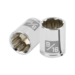 D-1418-B Dado de 9/16', 12 puntas, cuadro 1/4', Truper