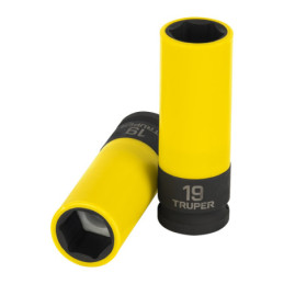 D-7319-MLPD Dado largo impacto prot. plást. 19 mm, 6 puntas, cuadro 1/2'