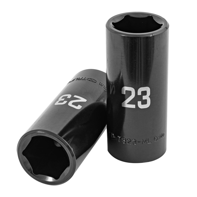 D-7323-ML Dado largo impacto de 23 mm, 6 puntas, cuadro 1/2', Truper