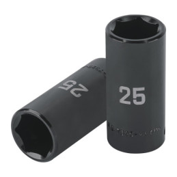 D-7325-ML Dado largo impacto de 25 mm, 6 puntas, cuadro 1/2', Truper