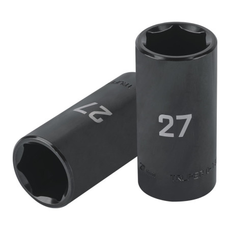 D-7327-ML Dado largo impacto de 27 mm, 6 puntas, cuadro 1/2', Truper