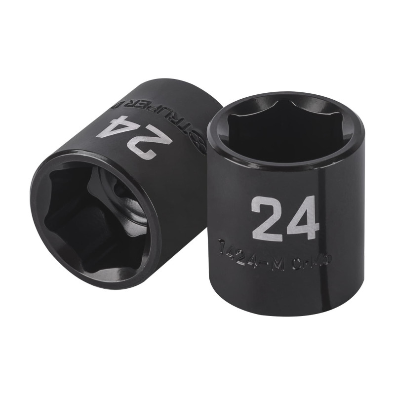 D-7424-M Dado de impacto de 24 mm, 6 puntas, cuadro 1/2', Truper