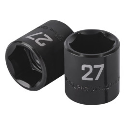 D-7427-M Dado de impacto de 27 mm, 6 puntas, cuadro 1/2', Truper
