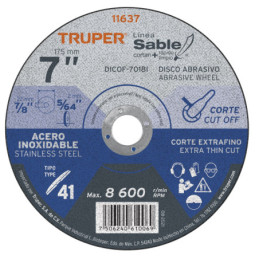 DICOF-7018I Disco Tipo 41 de 7' x 1.8 mm corte fino acero inox, Sable