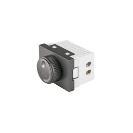 DIM15-LA Dimmer giratorio acero inox de 1.5 módulos, línea Lisboa