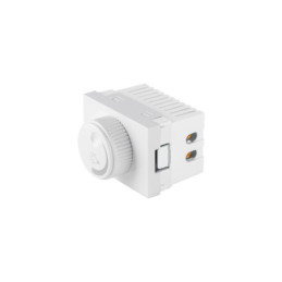 DIM15-LB Dimmer giratorio blanco de 1.5 módulos, línea Lisboa