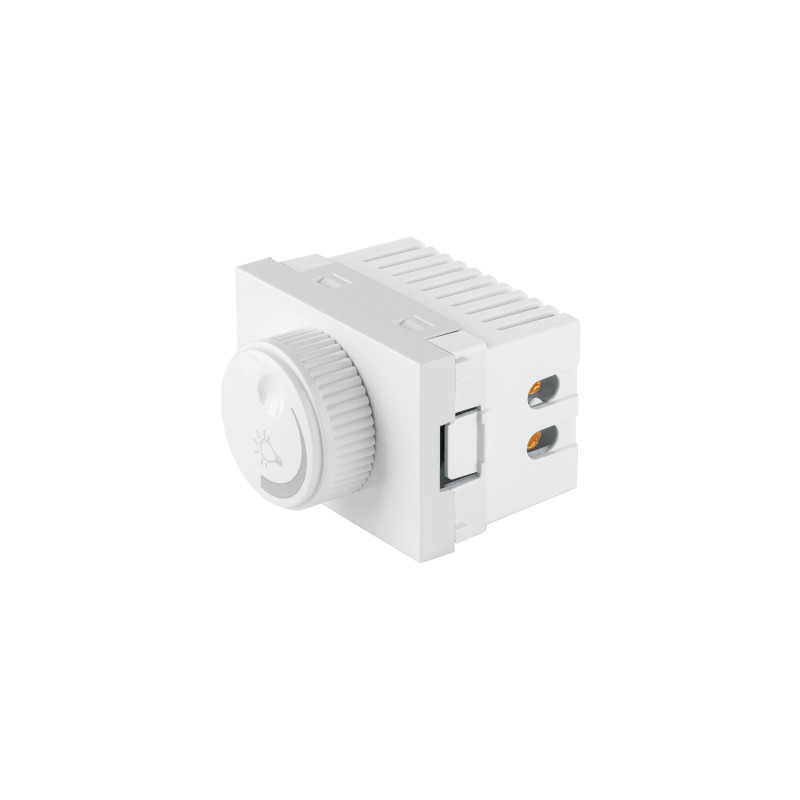 DIM15-LB Dimmer giratorio blanco de 1.5 módulos, línea Lisboa