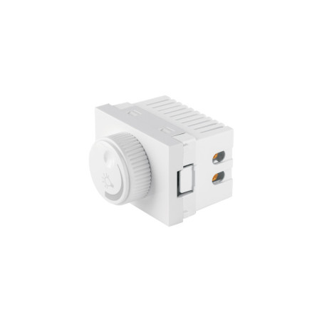DIM15-LB Dimmer giratorio blanco de 1.5 módulos, línea Lisboa