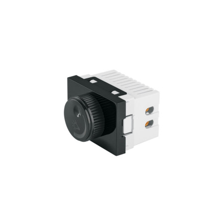 DIM15-LN Dimmer giratorio negro de 1.5 módulos, línea Lisboa, Volteck