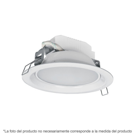 EMP-100LC Luminario LED empotrado redondo de 5 W, luz cálida, Volteck