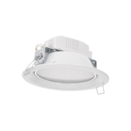 EMP-101LC Luminario LED empotrado redondo de 6 W, luz cálida, Volteck