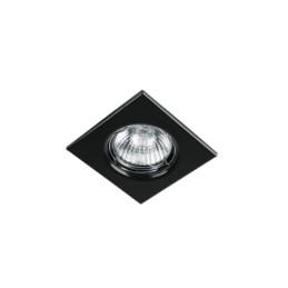 EMP-111S Luminario cuadrado negro spot fijo, lámpara no incluida