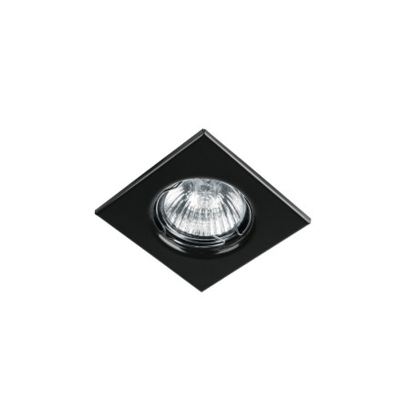 EMP-111S Luminario cuadrado negro spot fijo, lámpara no incluida