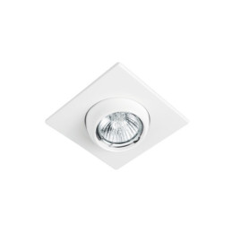 EMP-116S Luminario cuadrado blanco spot esférico, lámpara no incluida