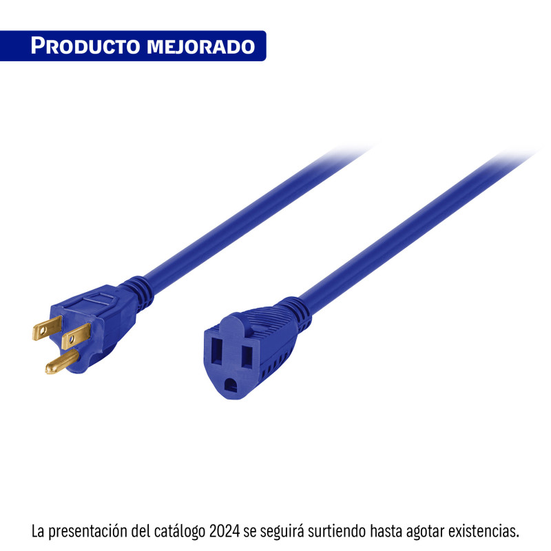 ERA-10X16 Extensión de uso rudo aterrizada 10 m calibre 16, Volteck