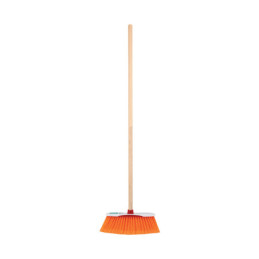 ES-350S Escoba cerdas de PVC extra suaves, bastón de madera, Klintek