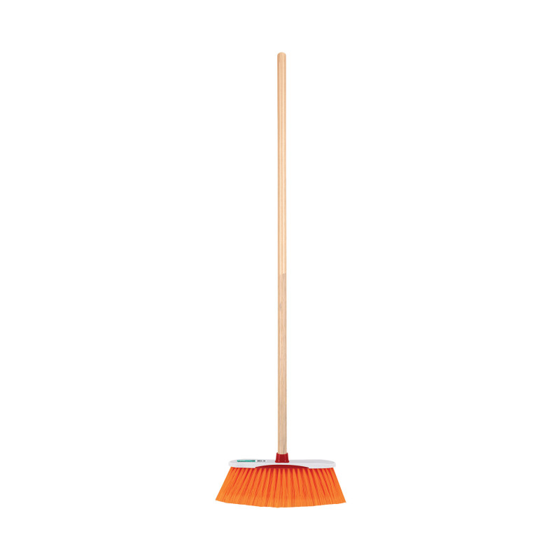ES-350S Escoba cerdas de PVC extra suaves, bastón de madera, Klintek