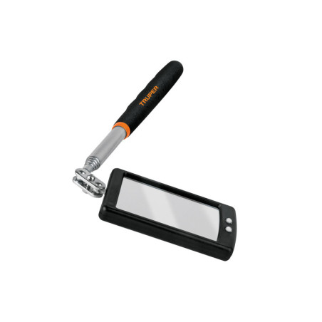 ESP-TELR Espejo rectangular telescópico de inspección c/luz LED,5x9cm