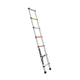 ESTE-207 Escalera telescópica, 7 peldaños, tipo II, capacidad 102kg