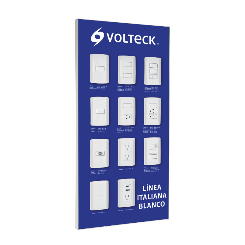 EX-LIB-VK Exhibidor línea italiana blanco Volteck