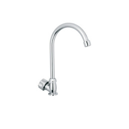 FP-314 Llave individual para fregadero, ABS, cuello curvo, Basic