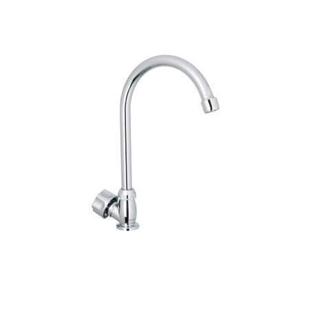 FP-314 Llave individual para fregadero, ABS, cuello curvo, Basic