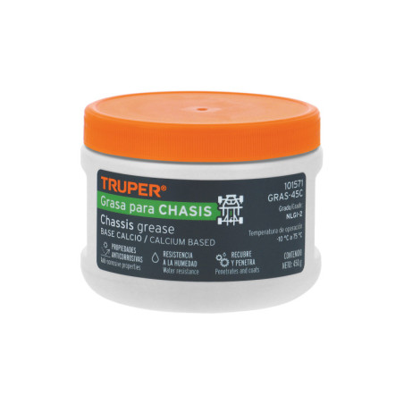 GRAS-45C Grasa de calcio para chasis, 450 g, Truper