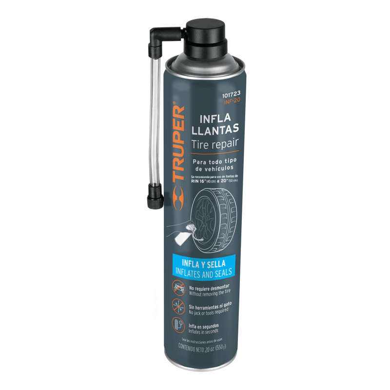 INF-20 Inflallantas de 20 oz (565 ml), Truper