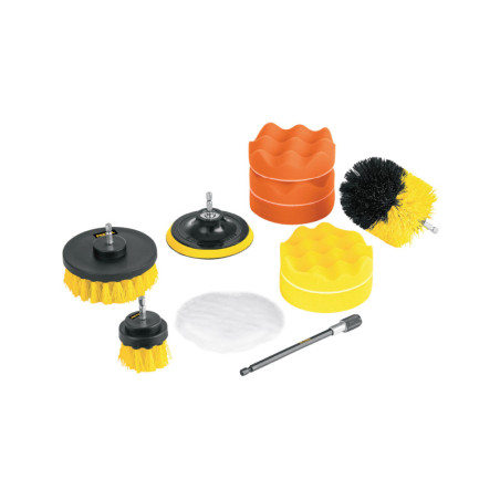 JCE-11P Juego 11 accesorios de limpieza y pulido p/taladro, Pretul