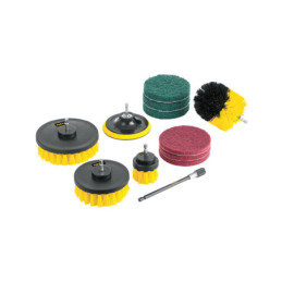 JCE-12P Juego 12 accesorios de limpieza y asentado p/taladro, Pretul