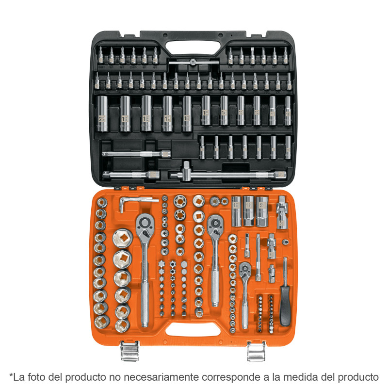 JD-172M Juego de 172 herramientas 1/4', 3/8' y 1/2' mm p/mecánico