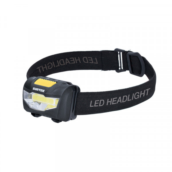 135906 SURTEK Linterna LED para cabeza 1 COB 3 funciones 3AAA Surtek | DIHERESA
