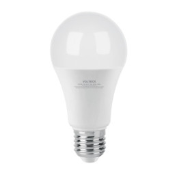 LED-100C Lámpara LED tipo bulbo A19 14 W luz cálida, caja, Volteck