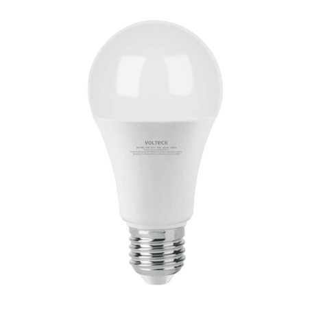 LED-100C Lámpara LED tipo bulbo A19 14 W luz cálida, caja, Volteck