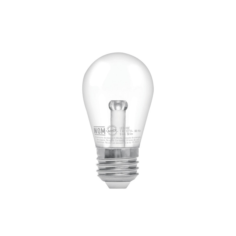 LED-10C Lámpara LED S14 sin filamento 1 W luz cálida, caja, Volteck