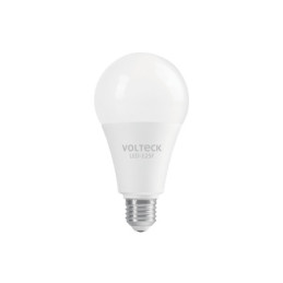 LED-125F Lámpara LED tipo bulbo A19 18 W luz de día, caja, Volteck