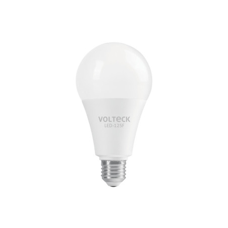 LED-125F Lámpara LED tipo bulbo A19 18 W luz de día, caja, Volteck