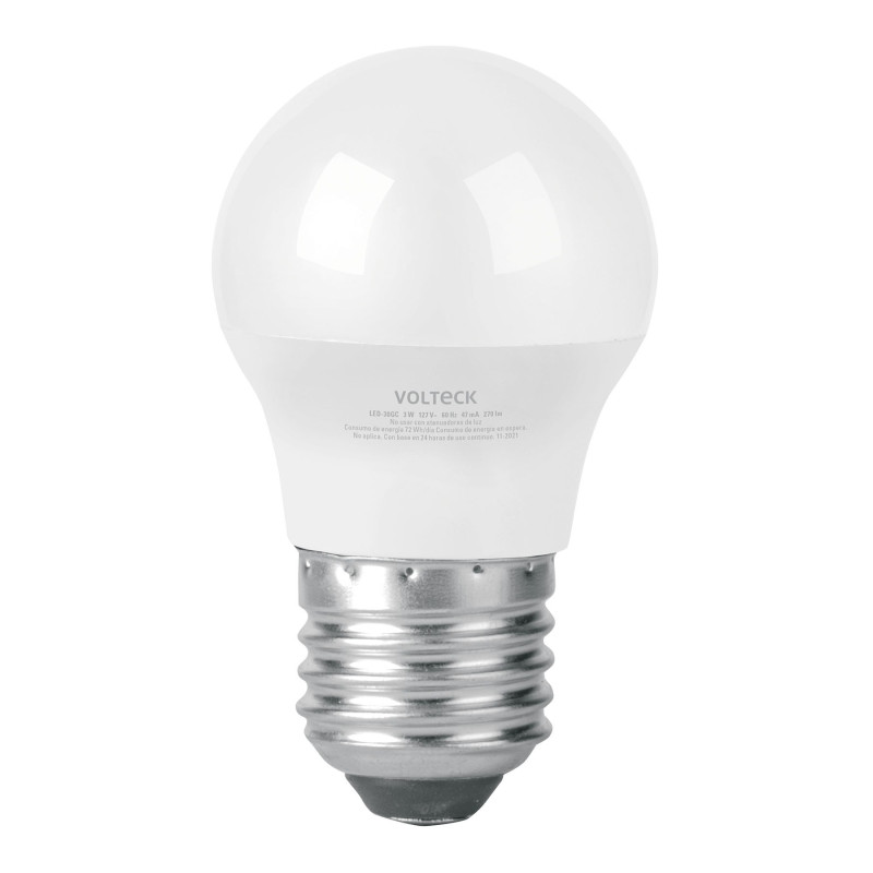 LED-30GC Lámpara de LED, G45, 3 W, luz calida, Volteck