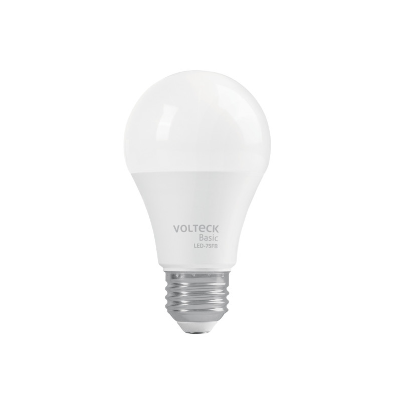 LED-75FB Lámpara LED tipo bulbo A19 10 W luz de día, caja, Volteck