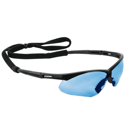 LESP-SZ Lentes seguridad azul antiempaño c/cordón ajustable, Sport
