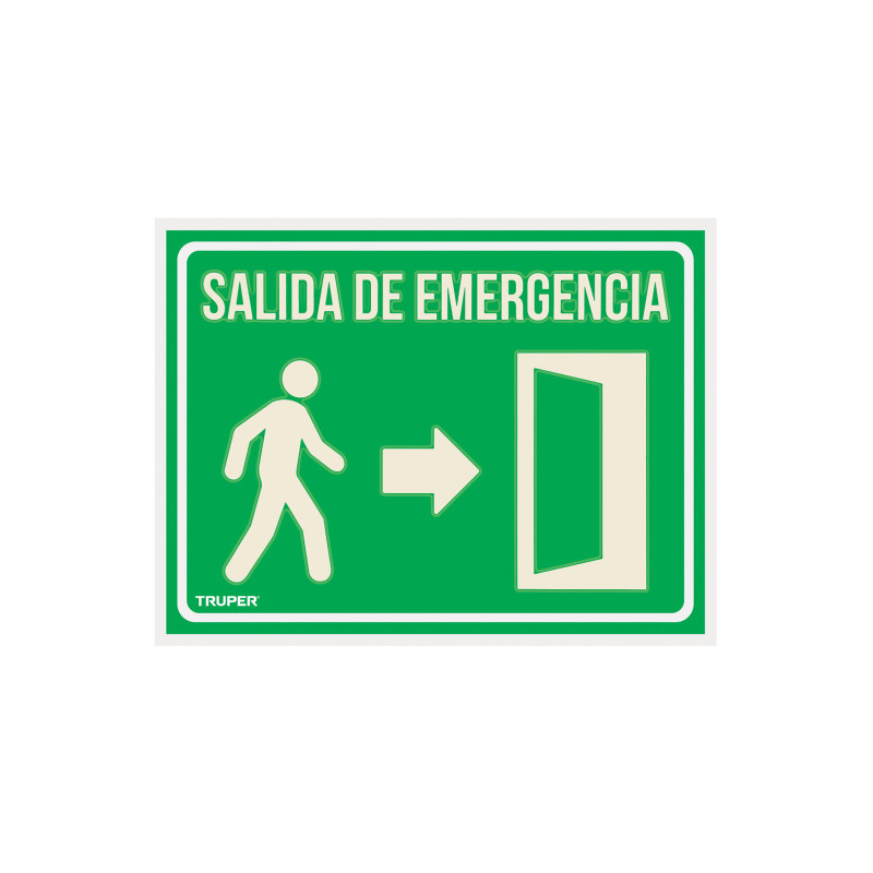 LIN-04 Letrero de señalización 'SALIDA DE EMERGENCIA', 21 x 28 cm